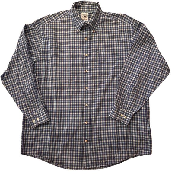 Brooks Brothers Sport Men's Size Large Button Down Blue/Lt. Blue Checked Shirt - Picture 1 of 6